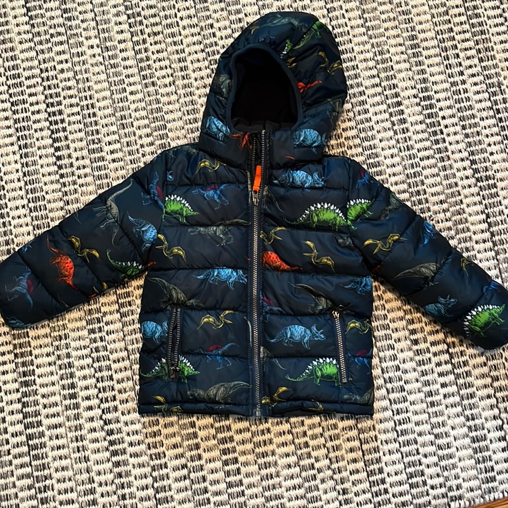 Boys puffer jacket dinosaur